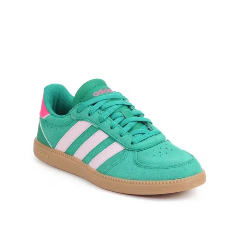 Adidas Breaknet Sleek J Green/Rose/Lucid Pink JR2131 Sz 5 Big Kid NWT